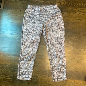 Snake skin yoga pants